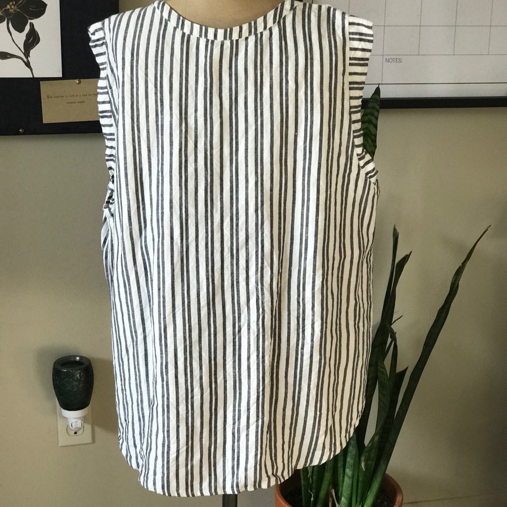 SOLD LOFT Linen Striped Tank - Picture 6 of 7